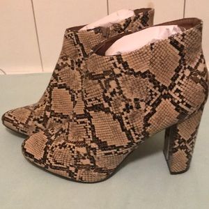 Brand New Snakeskin Booties